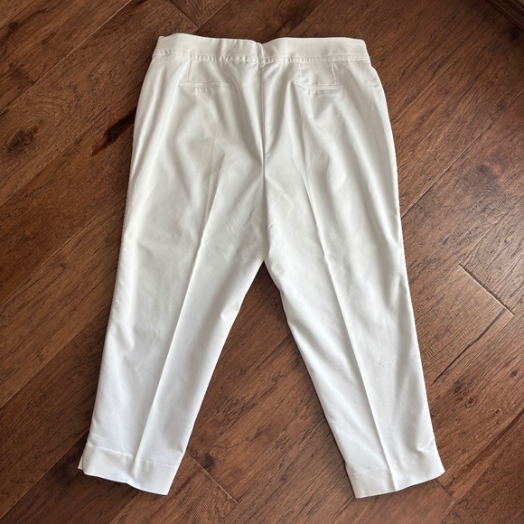 Peter Nygard White Ankle Pants Coastal Resort Casual Office Women's Size 20W - Picture 4 of 9